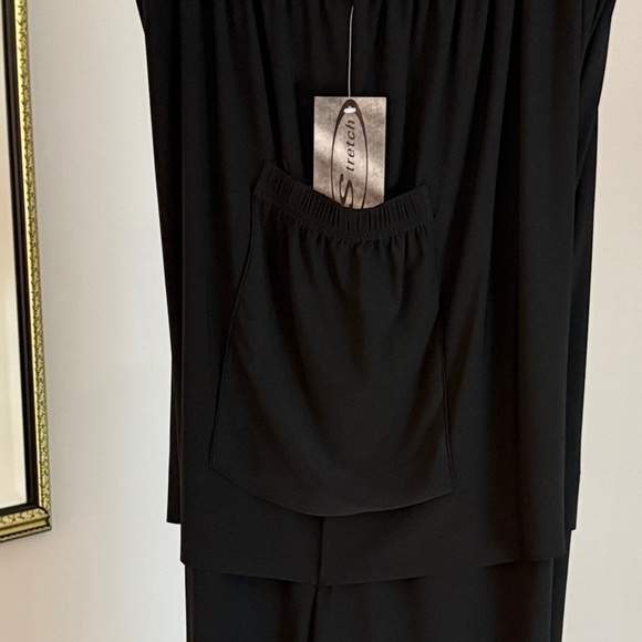 Elegant Black Layered Women's Pants - Picture 2 of 4